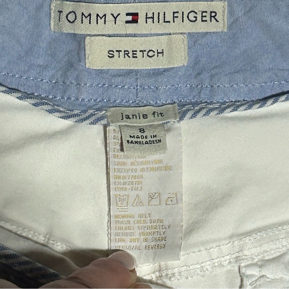 Tommy Hilfiger White Stretch Janie Fit, 8 - Picture 6 of 11